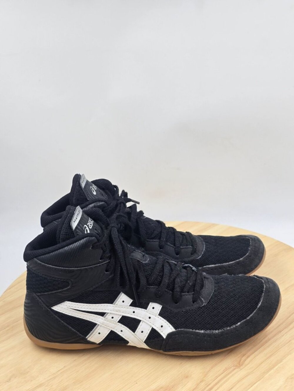 Asics Matflex 7 Wrestling Shoes Black Trainers Gum Sole Mens sz 7